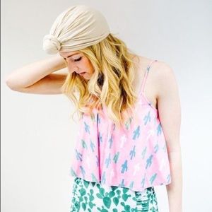 Kortni Jeane Pink cactus swing swim top